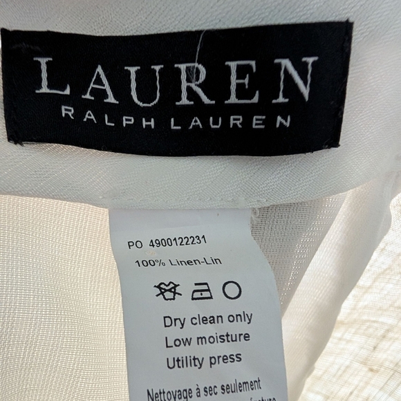 Lauren Ralph Lauren Men's Khaki Linen Chinos W42 L30 - Picture 2 of 3
